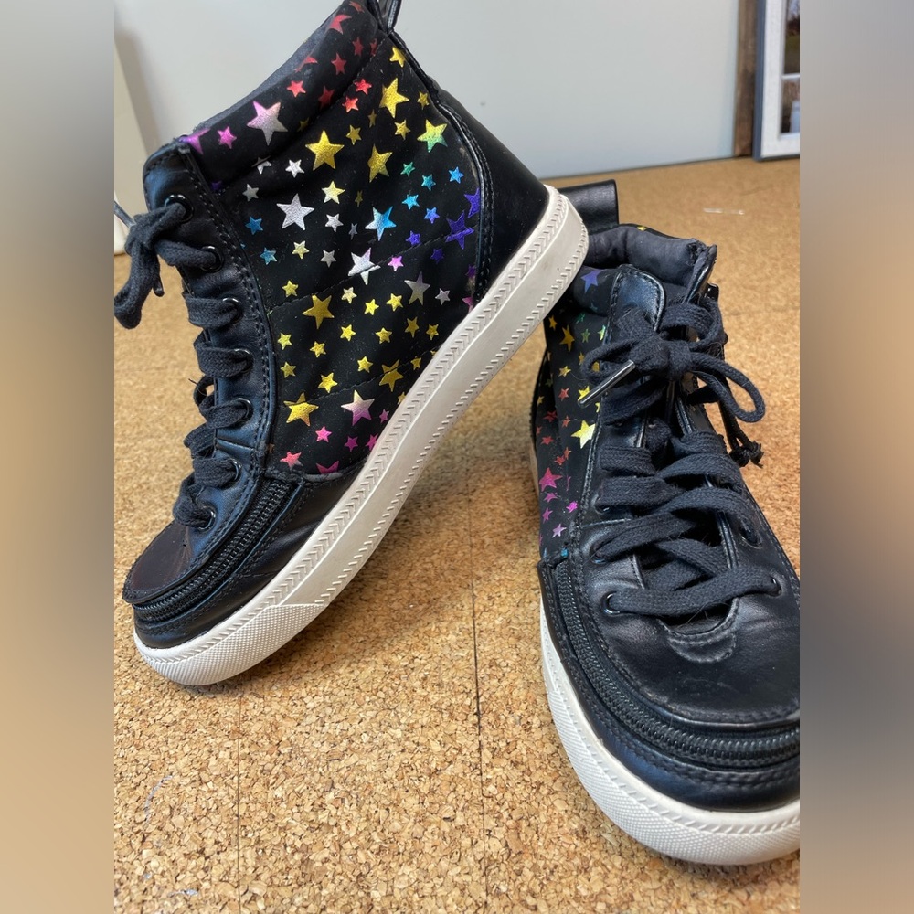 Black and Multi Star high tops